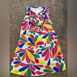Mini Boden girls colorful sleeveless dress size 11-12